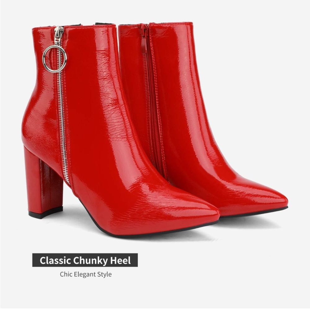 DREAM PAIRS Women's Chunky High Heel Ankle Booties